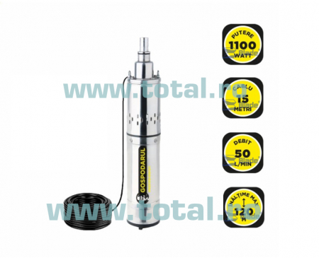 Pompe submersibile - GOSPODARUL PROFESIONIST - POMPA SUBMERSIBILA 1100W, 3000 L/H, CABLU 15M