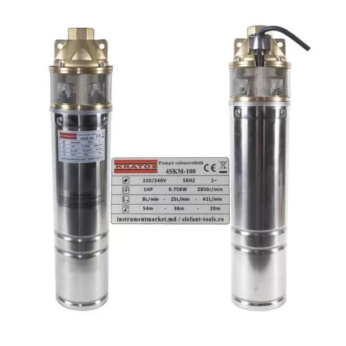 Pompe submersibile - Pompa submersibila Kratos 4SKM-100, 0.75 CP, 41l/min
