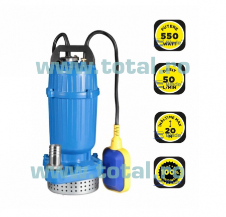 Casa, gradina si ferma - GOSPODARUL PROFESIONIST POMPA SUMERSIBILA APA CURATA QDX-20-F - 550W, 3000 l/h