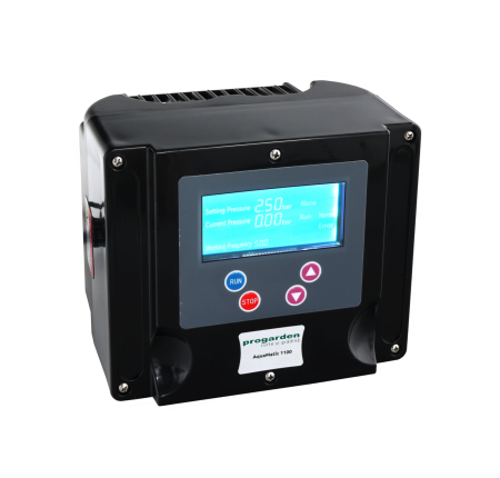 ProEnerg - ProGARDEN AquaMatic 1100 Controler VFD 20-50Hz, 1.1kW, 1x230V-in, 1x230V-out, compact, LED