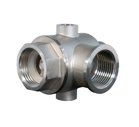 ProGARDEN Racord hidrofor cu supapa de sens,  5 cai, FE1"xFI1"xFI1"xFI1/4"xFI1/4", inox [2]