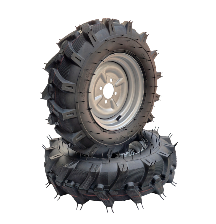 Import - ProGARDEN Set roti complete profil agricol 6.00-12, 4 prezoane, RIM 4.50E