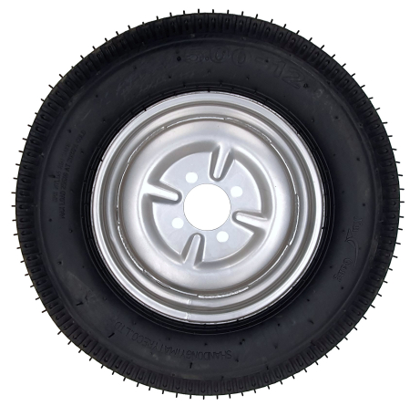 Accesorii utilaje agricole - ProGARDEN Set roti complete profil rutier 5.00-12, 4 prezoane, RIM 3.00B