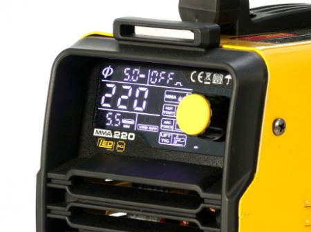 ProWELD MMA 220 Puls Invertor digital sudură 220A, Pulse MMA, TIG Lift, Arc Force, VRD, Electrozi Ø 1.6–5.0mm, Oțel, Inox, Fontă [5]