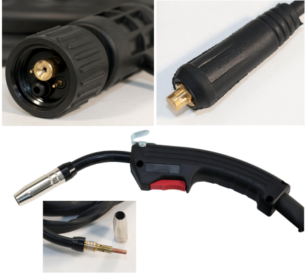 ProWELD MTS-801 Pistolet mufa euro, 1.8m pentru Flux1032e [1]