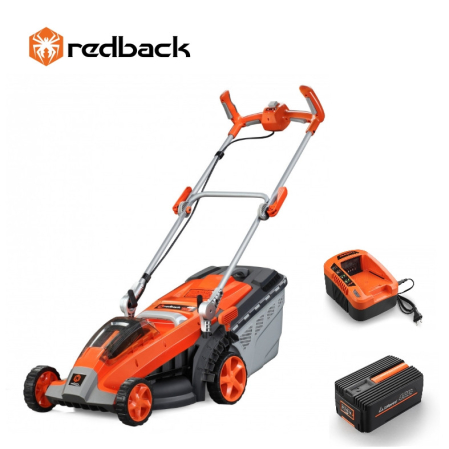 Masini de tuns gazon - Redback Pachet E137C+EP40+EC20 Masina de tuns gazonul 370mm, acumulator 40V/4Ah, incarcator 40V/2A