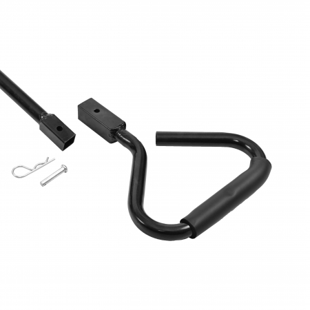 Remorca / carucior pentru Tractorase de tuns iarba Hecht 52145, capactitate incarcare 250 kg, cu maner [2]