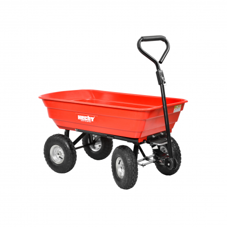 Tractoare - Remorca / carucior pentru Tractorase de tuns iarba Hecht 52145, capactitate incarcare 250 kg, cu maner