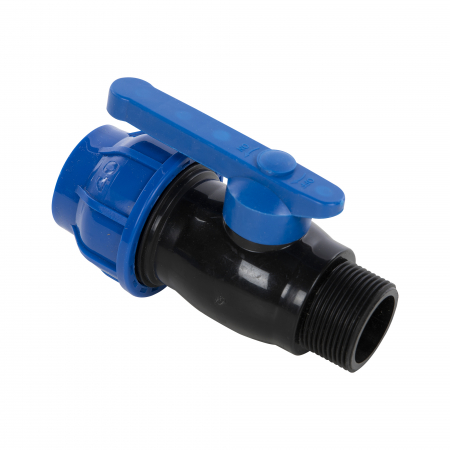 Accesorii pentru irigatii - Robinet PN10 compresiune MICUL FERMIER, GF-2092, 40 x 1.1 inch, cu filet exterior, 5 bucati