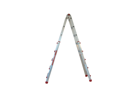 Scara multifunctionala din aluminiu cu balama MESTERINO TOOLS JL-405S-4X5, 5 metri, 4x5 trepte, greutate maxima 150 kg [2]