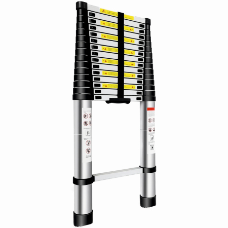 Scara telescopica din aluminiu MESTERINO TOOLS JL-101-6.2, 16 trepte, 6.2 metri, greutate maxima 150 kg [1]