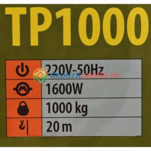 SCRIPETE PROCRAFT TP-1000, 1600W, 1000KG, TROLIU MACARA ELECTRICA - PALAN ELEVATOR [5]