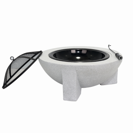 Semineu pentru terasa KLUGMEISTER KY7347FP, material otel cu baza din oxid de magneziu, dimensiuni 73x73x46 cm [1]