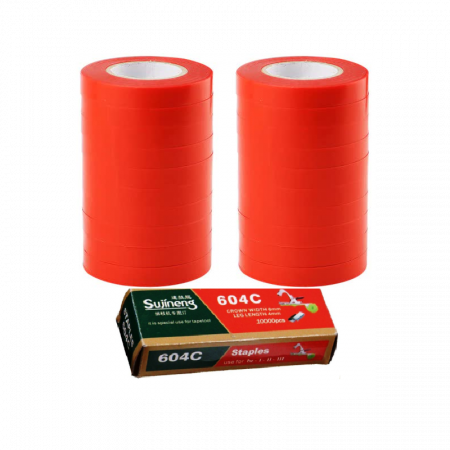 Set 20 buc banda rosie pentru aparat de legat via, 11mm, 21m, flexibila [1]