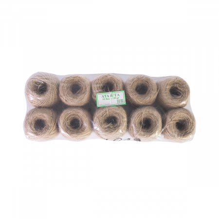 Alte produse si accesorii - Set 10 bucati sfoara(ata) din iuta, ghem, 150 g, Micul Fermier GF-1889-S010-G01 