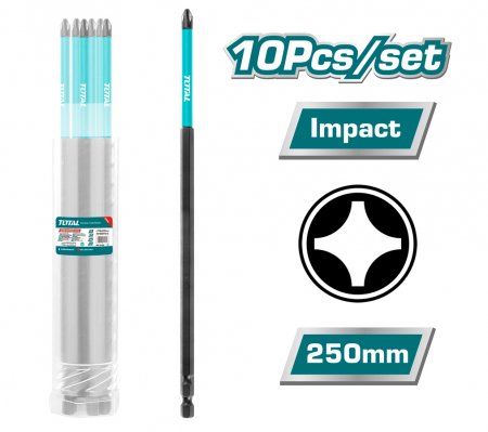 Scule si echipamente - Set 10 biti de impact PH2x250mm