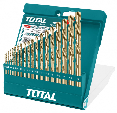 Motoburghie - Set burghiu pentru metal HSS: 19 buc