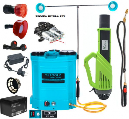 Pompe de stropit electrice - Pompa de stropit cu acumulator, Detoolz 17L