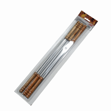 Set frigarui pentru gratar 6 piese KLUGMEISTER KY3931, material inox, maner de lemn [1]