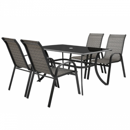 Mobilier pentru gradina - Set mobilier pentru gradina HECHT Honey Set 4, aluminiu/sticla, masa 150 x 90 x 72 cm, 4 x scaune 58 x 74 x 97 cm