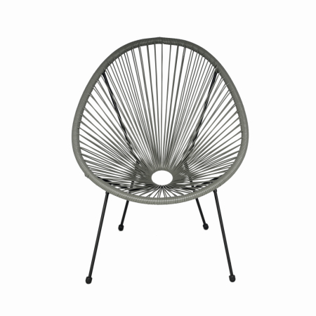 Set mobilier terasa/gradina KLUGMEISTER KJF3643, doua scaune + canapea + masuta, material otel + ratan, culoare gri [3]