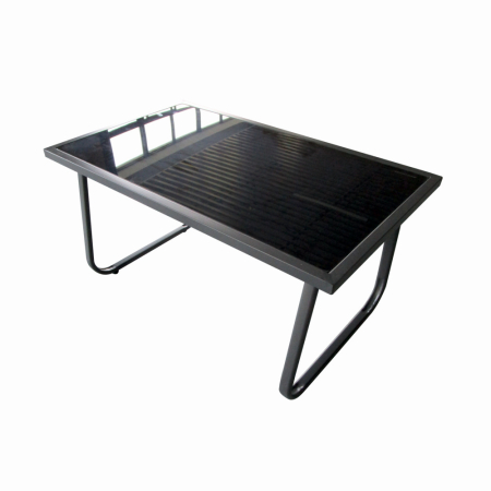 Set mobilier terasa/gradina KLUGMEISTER KJF5226, doua fotolii + canapea + masuta sticla, culoare neagra [3]