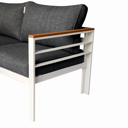 Set mobilier terasa/gradina KLUGMEISTER KJFA003, coltar 5 locuri si masa cu cadru de aluminiu, culoare gri [3]