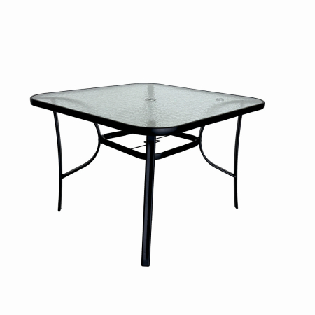 Set mobilier terasa/gradina KLUGMEISTER KJFT011, pentru patru persoane cu umbrela, culoare neagra [4]