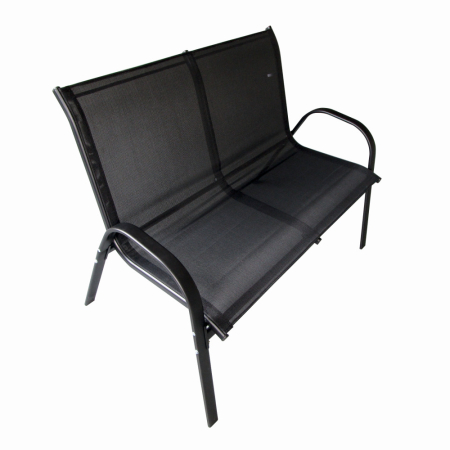 Set mobilier terasa/gradina KLUGMEISTER KJFT078, o canapea + doua scaune + o masa, culoare neagra [2]