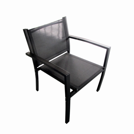 Set mobilier terasa/gradina KLUGMEISTER KJFT079, doua fotolii + canapea + masuta din sticla securizata, culoare neagra [2]