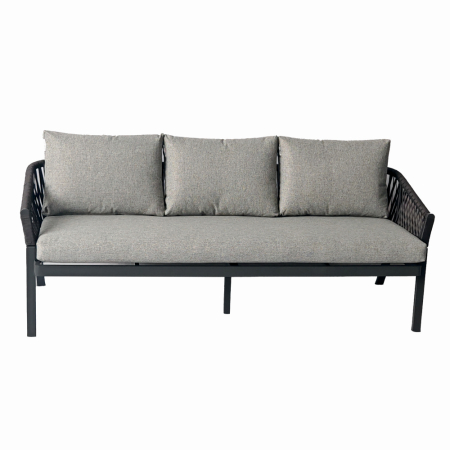 Set mobilier terasa/gradina KLUGMEISTER KJFT3407, 4 piese cu cadru de aluminiu, perne incluse, culoare gri [2]