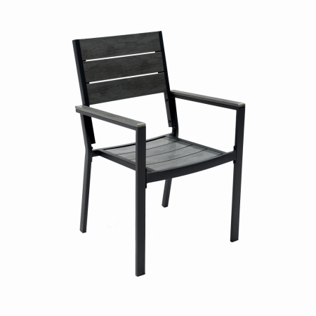 Set mobilier terasa/gradina KLUGMEISTER KJT2056, structura din otel, masa + 6 scaune din HDPE, culoare gri [3]