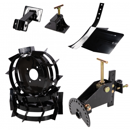 Accesorii motosape si motocultoare - Set rarita ajustabila, adaptor, roti metalice 3.5-6