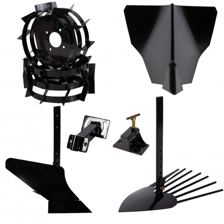 Accesorii motosape si motocultoare - Set rarita, plug, adaptor, plug cartofi, roti met 3.5-6