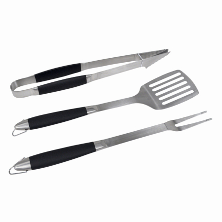 Ustensile gratar - Set ustensile pentru gratar 3 piese KLUGMEISTER KYBBQ03N, spatula + cleste + furculita