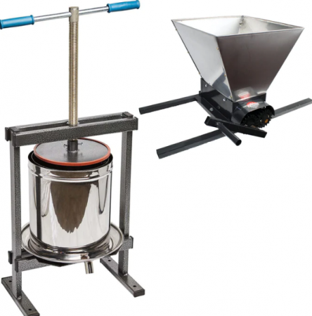 Zdrobitor struguri - Set Zdrobitor Struguri Elefant HGP-50S, 180kg/Ora + Teasc inox VILEN 15L