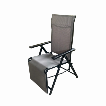 Sezlong pliabil de gradina din otel KLUGMEISTER KJF3792, pliabil, dimensiuni 165x48x115 cm, culoare gri [1]