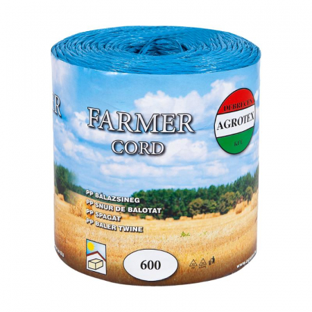 Scule si echipamente - Sfoara din PP rasucit MICUL FERMIER, GF-2284, 600 m/kg, bobina 5 Kg pentru balotat