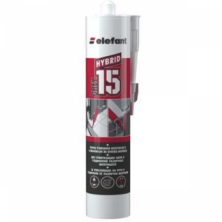 Casa, gradina si ferma - Silicon ELEFANT HIBRID 15 GREY, 290ml, Gri