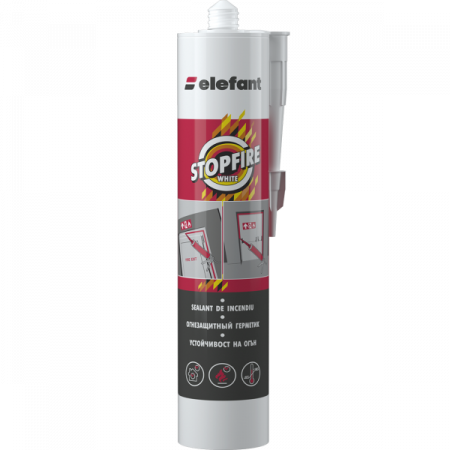Casa, gradina si ferma - Silicon ELEFANT STOPFIRE WHITE, 300ml, Alb