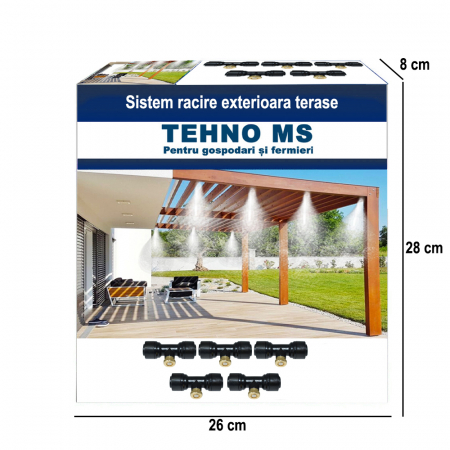 Sistem 5 duze intermediare + 5 conectori T pentru sistemul de racire terasa [7]