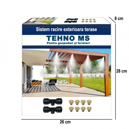 Sistem 8 duze intermediare + 2 conectori T pentru sistemul de racire terasa [7]