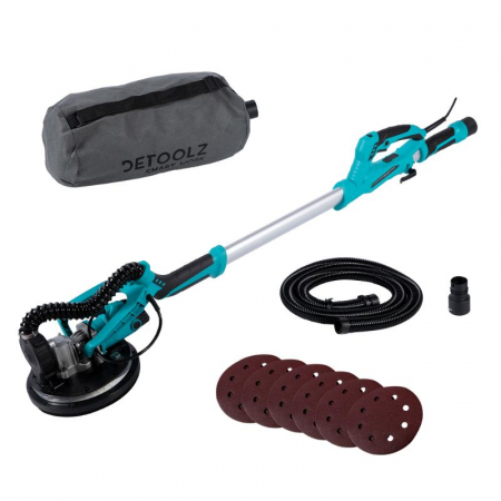 Slefuitor pentru pereti cu aspirator si LED, extensibil, 750W, Ø215mm, DZ-C200, DeToolz [7]