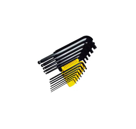 Stanley 0-69-257 Set 12 Chei imbus lungi, Cap sferic 1/16-3/8", L [1]