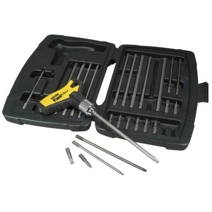 Biti - Stanley 0-79-153 Set mixt 25 biti cu maner T + carcasa