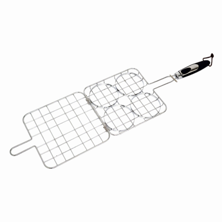 Suport carne hamburger pentru gratar KLUGMEISTER KY5223H, otel inoxidabil, maner termoizolant [1]