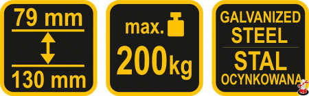 Suport metalic reglabil pentru lucru 790 - 1300 mm 200kg Vorel 29404 [2]