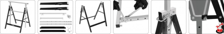 Suport metalic reglabil pentru lucru 790 - 1300 mm 200kg Vorel 29404 [3]
