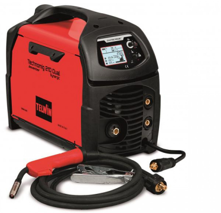Aparate de sudura cu sarma cu gaz si fara gaz (tip MIG-MAG) - 816055 TECHNOMIG 210 DUAL SYNERGIC - APARAT DE SUDURA TELWIN tip MIG/TIG/MMA