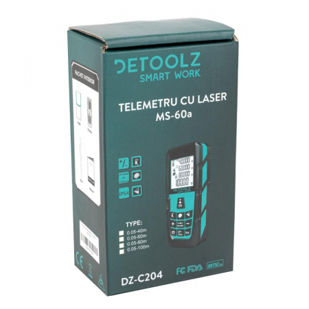 Telemetru cu laser DETOOLZ MS-60a, DZ-C204 [3]
